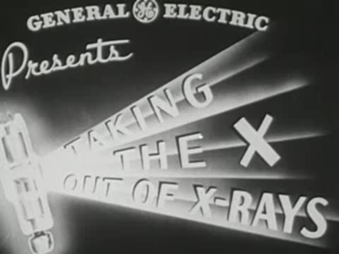 Title card "Taking the X Out of X-Rays" with animated beam.
