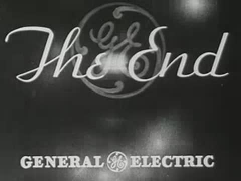 Animated title card showing 'The End' and General Electric logo, fading out.