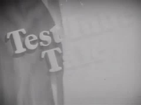 Title card displaying "Test Tube Tale", 1940s educational film
