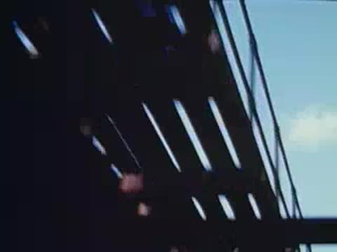 looking up through the steel framework of the el structure