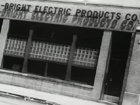 Bright Electric Products Co storefront with glass block windows