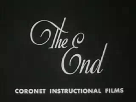 Title card with "The End" and "CORONET INSTRUCTIONAL FILMS" in script font.
