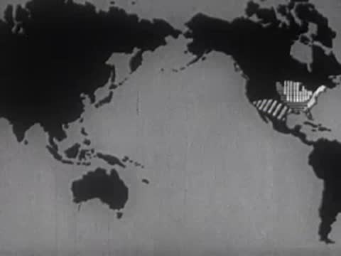 Animated map showing the globe and geographical regions across the Pacific basin.