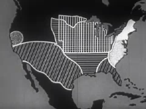 Animated map of North America showing expanding trade and movement routes.
