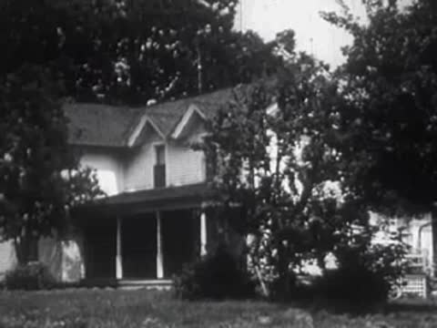 A suburban house with trees transitioning into an animated map overlay.