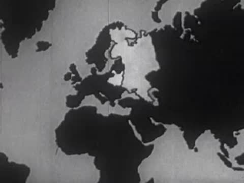 Animated map of Europe showing expanding borders and regional territories.
