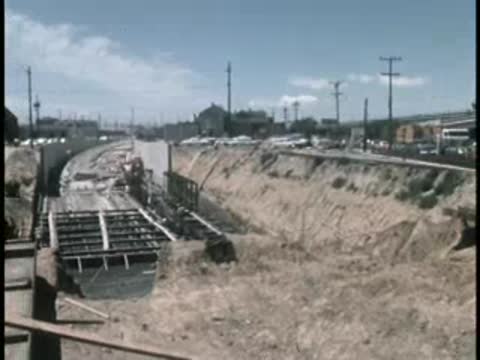 Trench construction with metal rebar structure