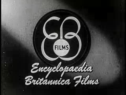 Encyclopaedia Britannica Films logo animation with spotlights