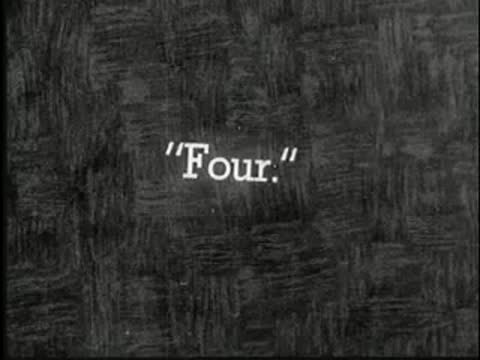 Intertitle sequence showing numbers counting up and "Wake up!".