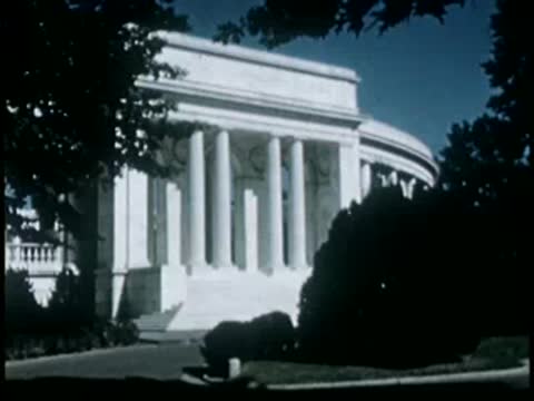 White colonnade memorial building exterior