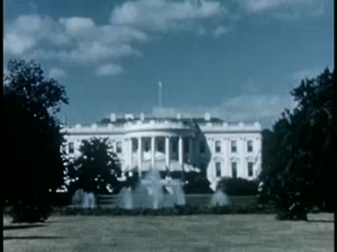 The White House with fountains in the foreground, Washington D.C., 1946