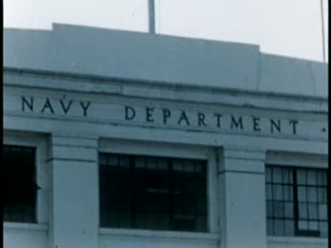 Sign on the Navy Department building, Washington D.C., 1946