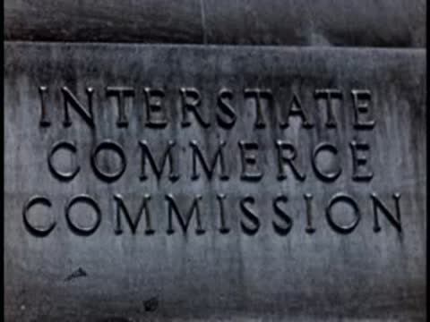 Interstate Commerce Commission inscription on stone wall, Washington D.C., 1946