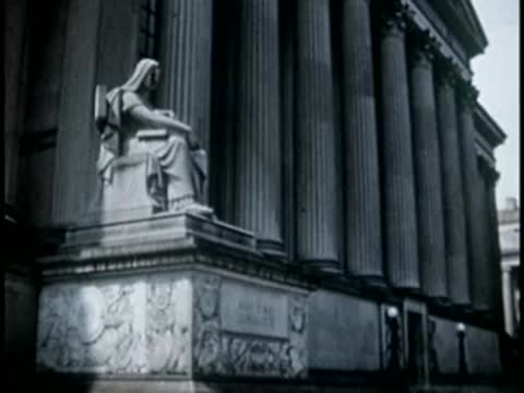Statue and colonnade of the National Archives, Washington D.C., 1946