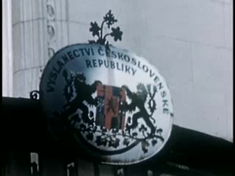 Seal on a wall reading VÃ½słanectvi ÄŒeskoslovenske Republiky