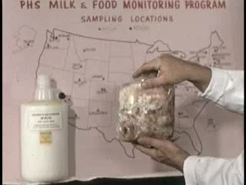 map of United States labeled "PHS Milk & Food Monitoring Program"